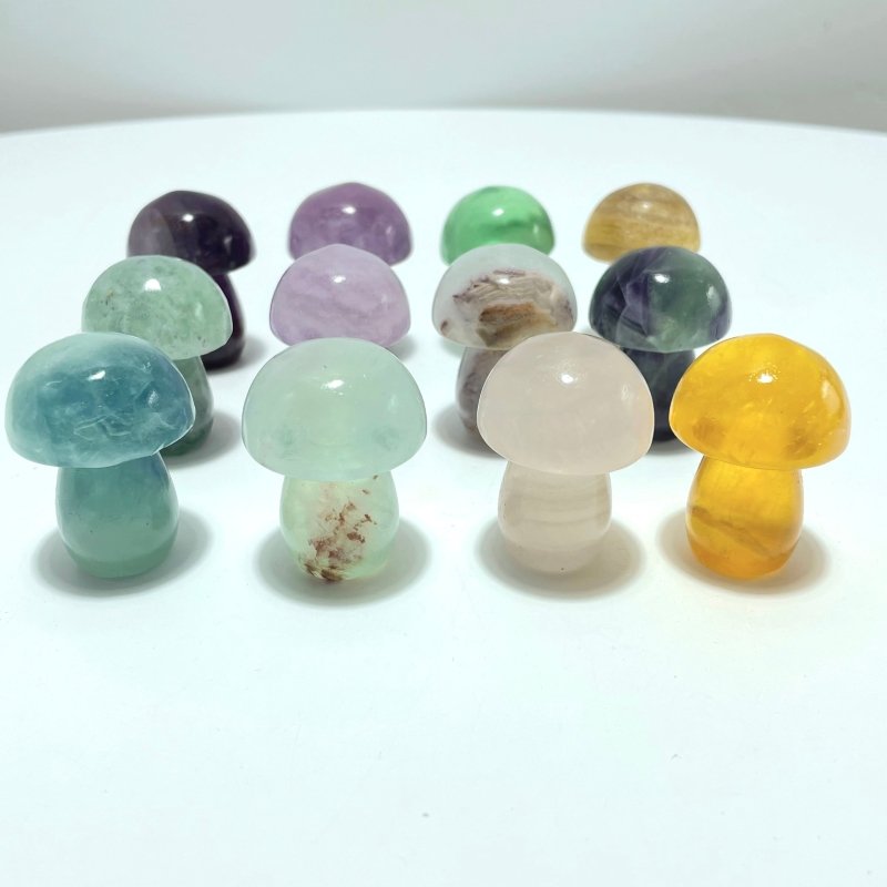 Colorful Fluorite Mushroom Carving Wholesale - Wholesale Crystals