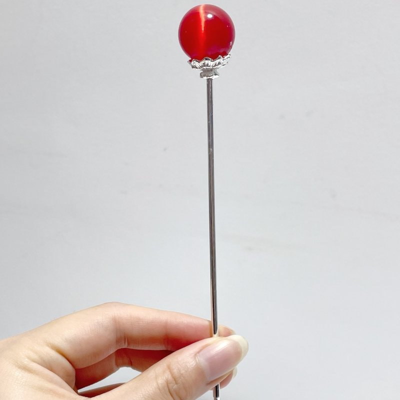 Colorful Glass Cat Eye Small Sphere Hairpin Wholesale - Wholesale Crystals