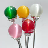 Colorful Glass Cat Eye Small Sphere Hairpin Wholesale - Wholesale Crystals