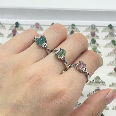 Colorful Tourmaline Ring Closeout(defective) -Wholesale Crystals
