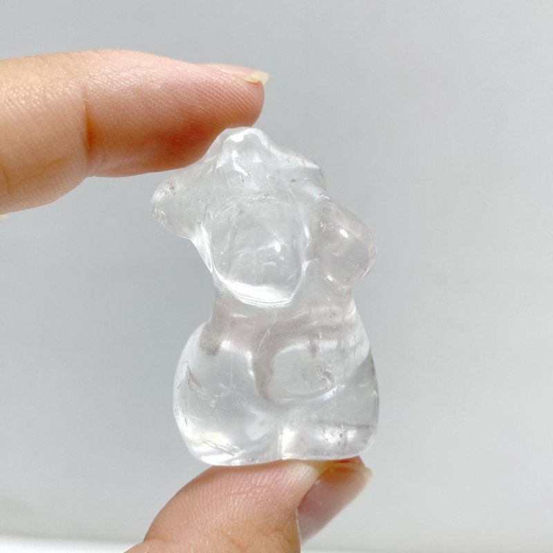 Curvy Crystal Goddess Carving Wholesale Fire Quartz Moss Agate Rose Quartz (Crack) -Wholesale Crystals