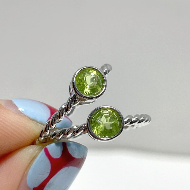 Cut Faceted Peridot Rings Wholesale - Wholesale Crystals