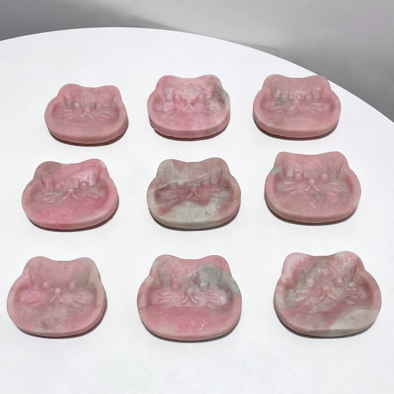 Cute Pink Opal Cat Bowl Wholesale - Wholesale Crystals