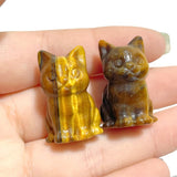 Cute Tiger Eye Cat Crystal Carving Wholesale - Wholesale Crystals