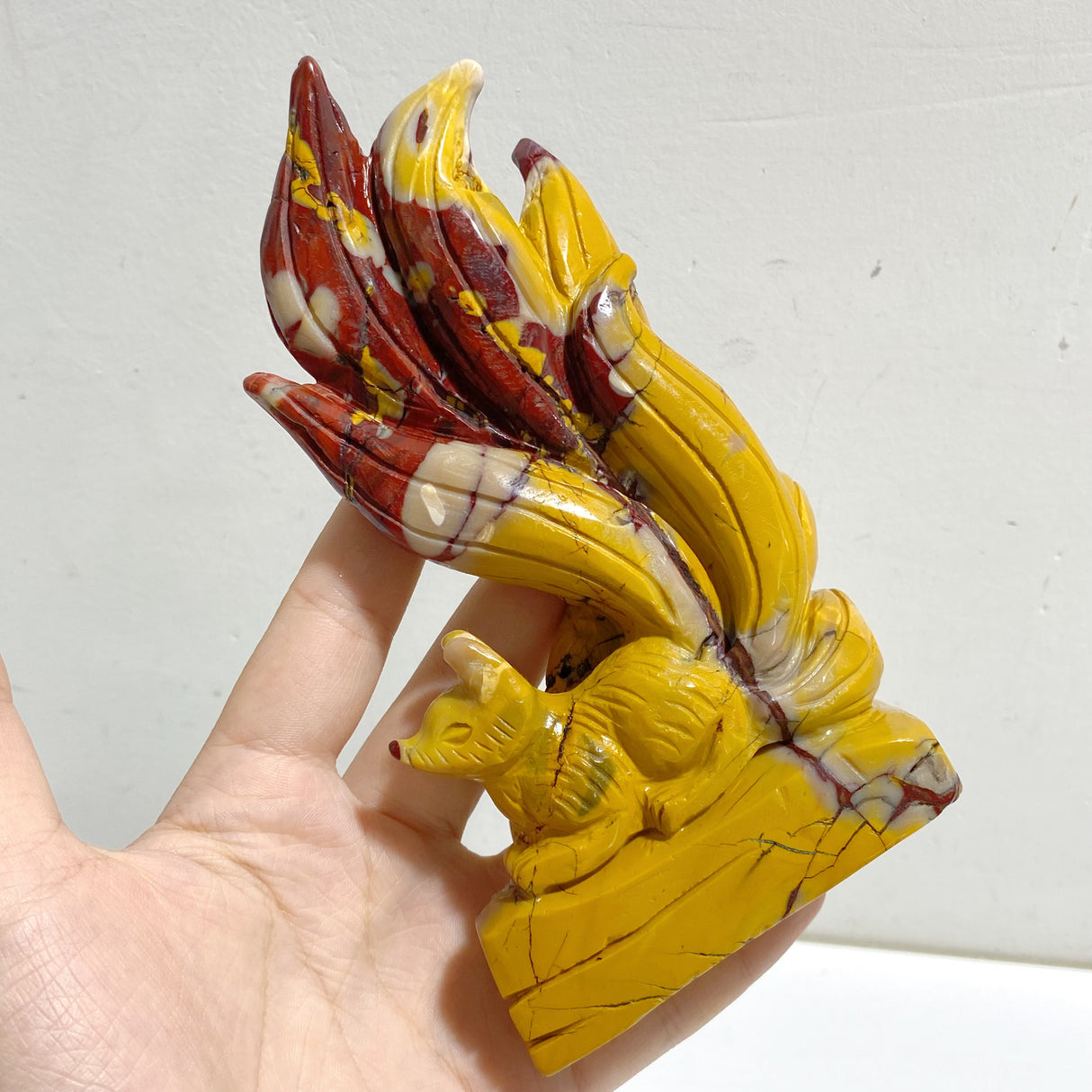 2 Pieces Mookaite Nine-tailed Fox Carving #6