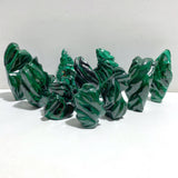 10 Pieces Malachite Flame Carving (Defect)