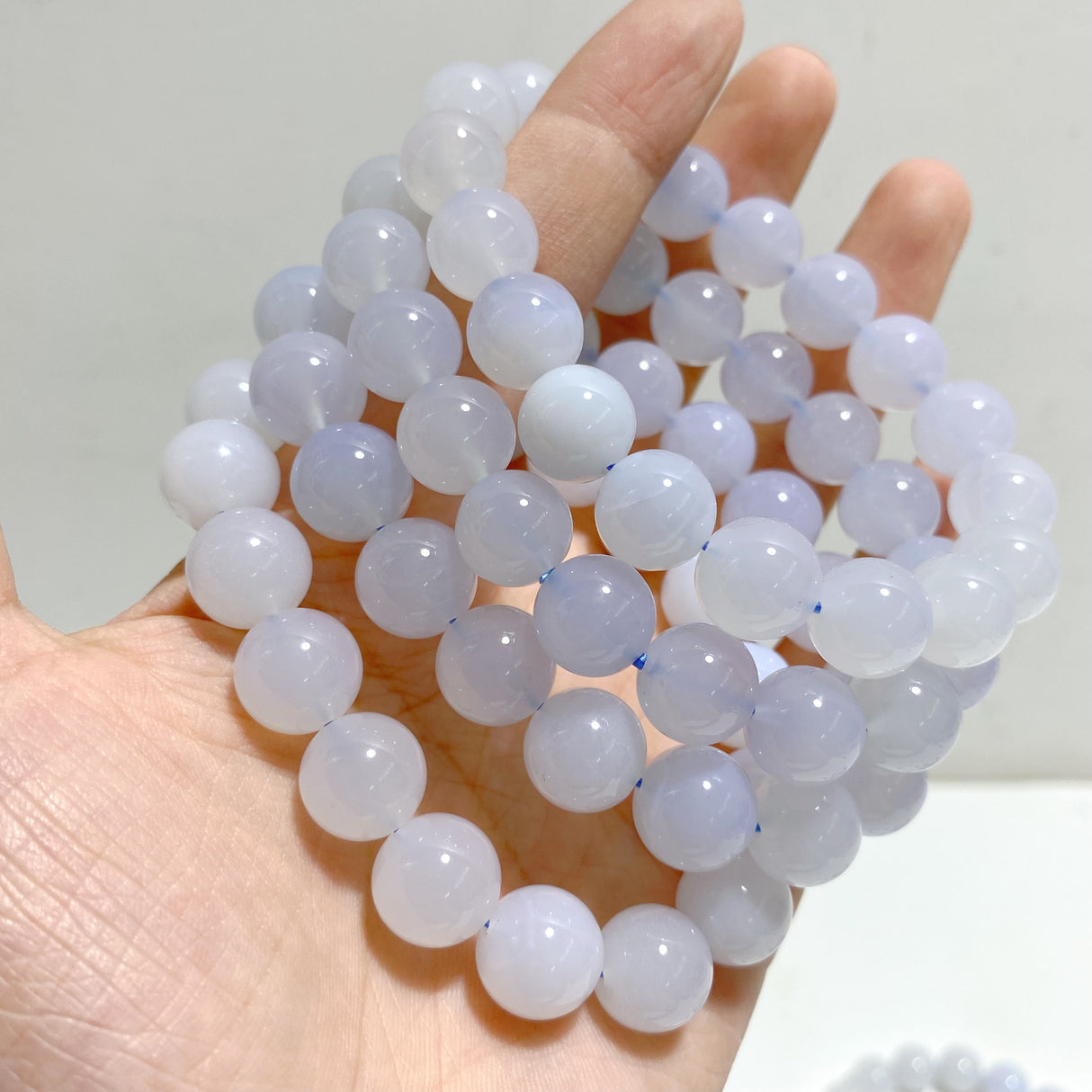 10 Pieces Blue Chalcedony Bracelets Closeout