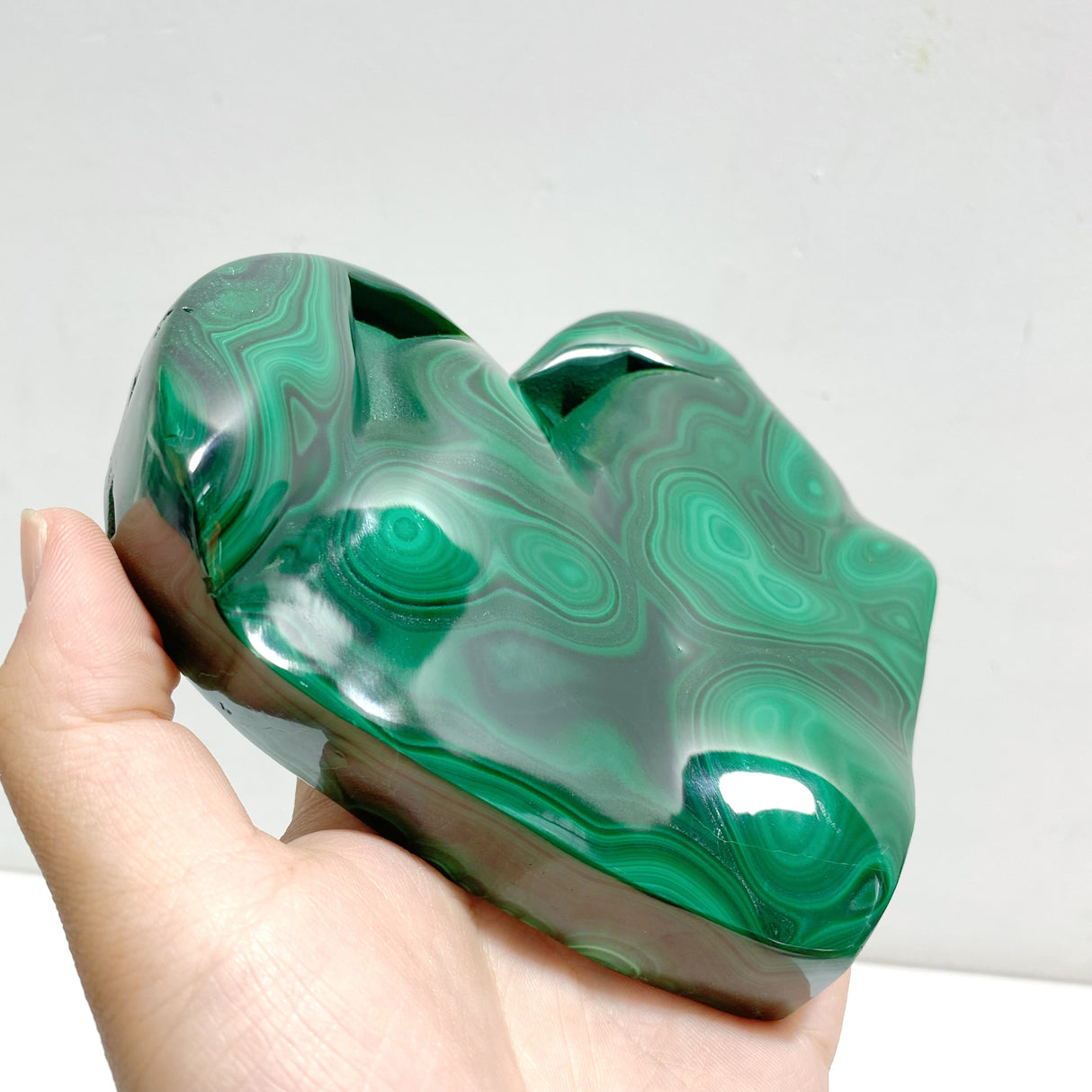 Unique Malachite Heart With Stand