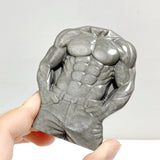 Silver Sheen Obsidian Male Body Carving Wholesale