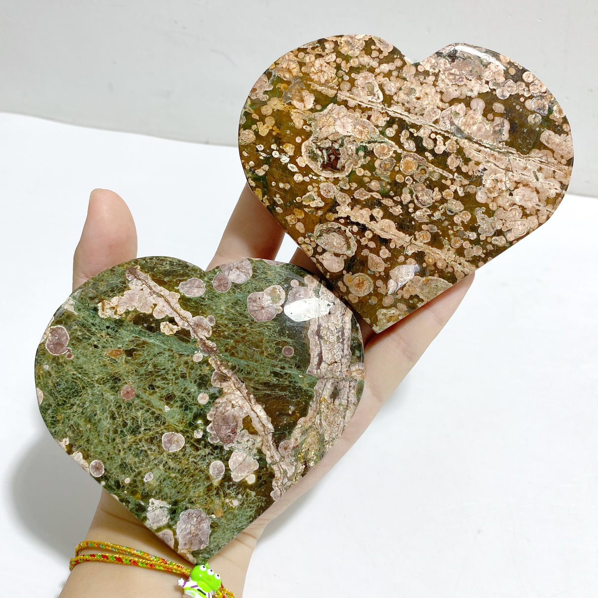12 Pieces Large Rainforest Jasper Heart #2