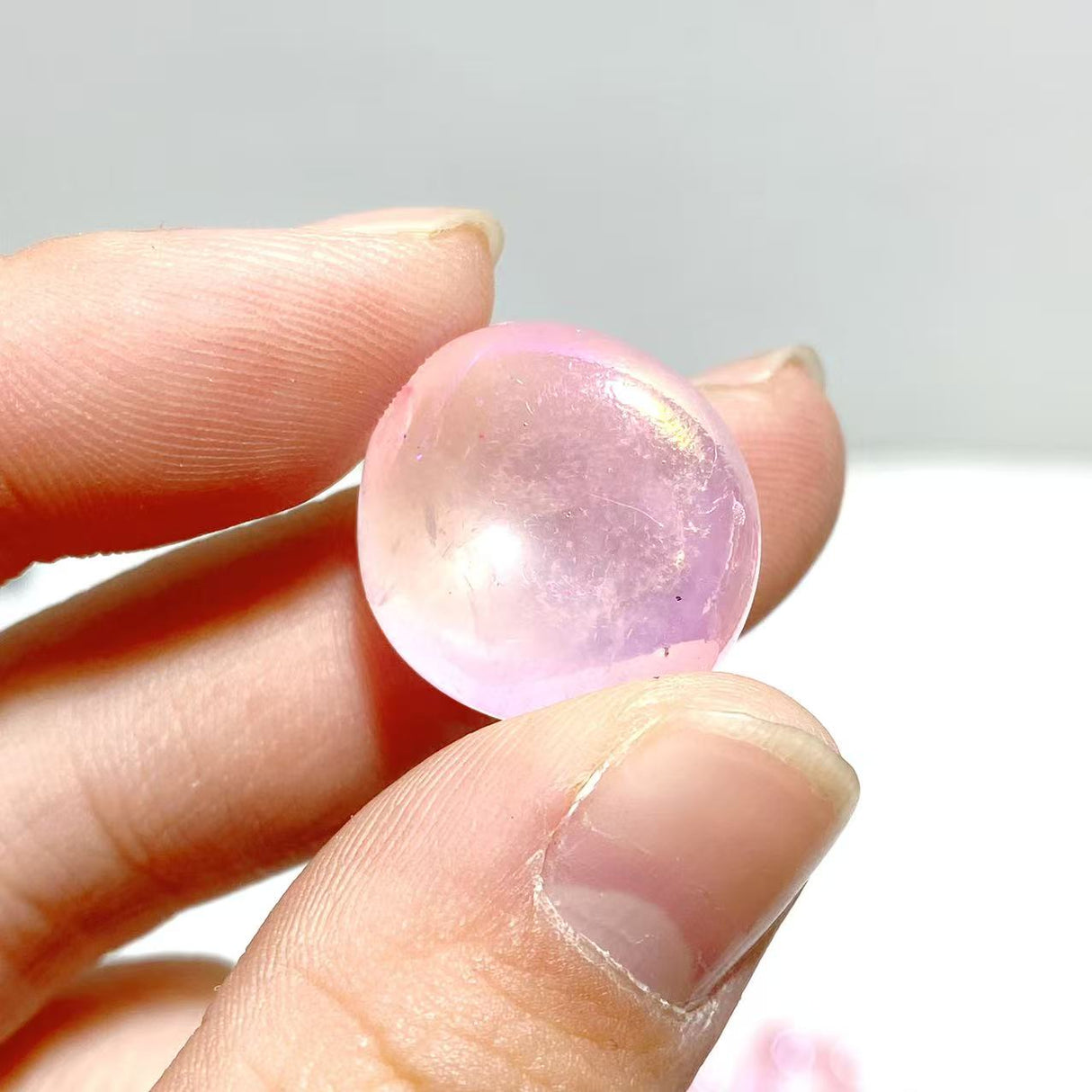 Pink Aura Rose Quartz Small Tumbled Wholesale Clearance