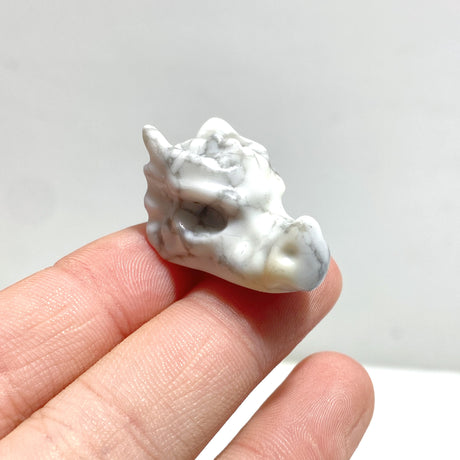 Mini Pink Opal Howlite Dragon Head Carving Wholesale