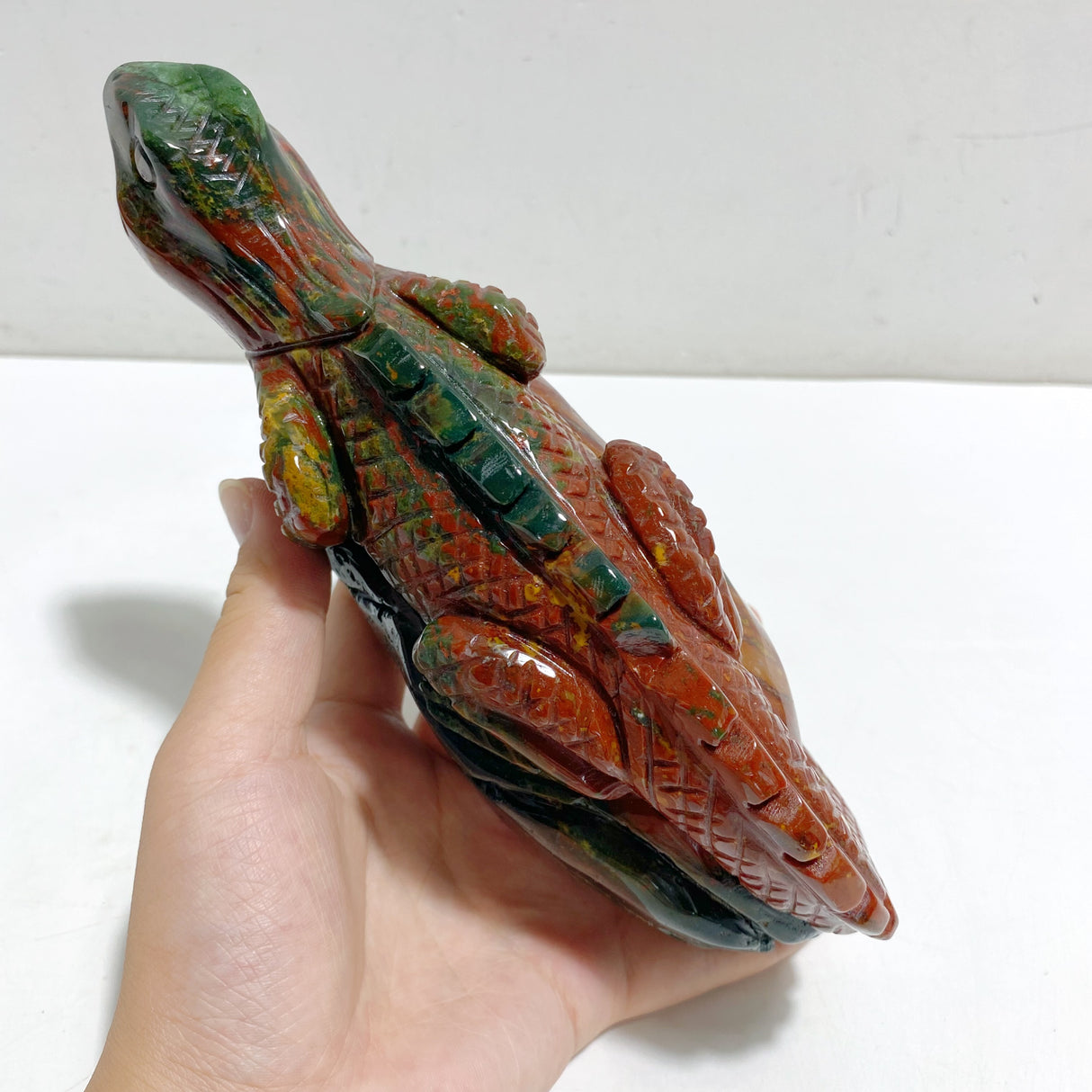 Large Ocean Jasper Lizard Carving #3