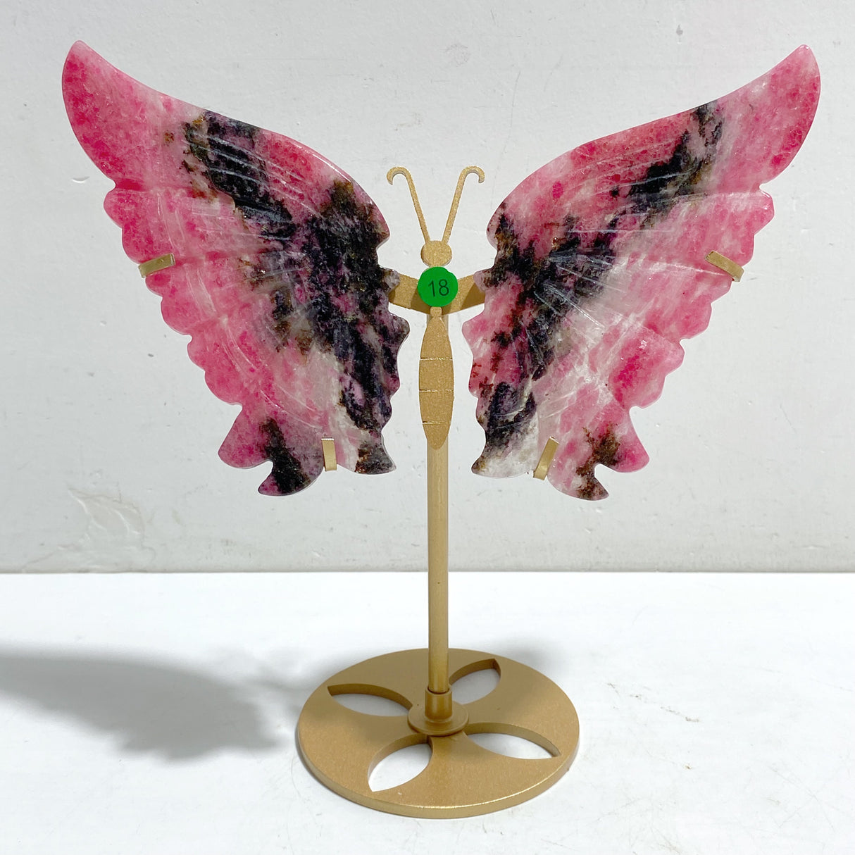 Rhodonite Mixed Quartz Butterfly Wing With Stand Wholesale (No.13-18)