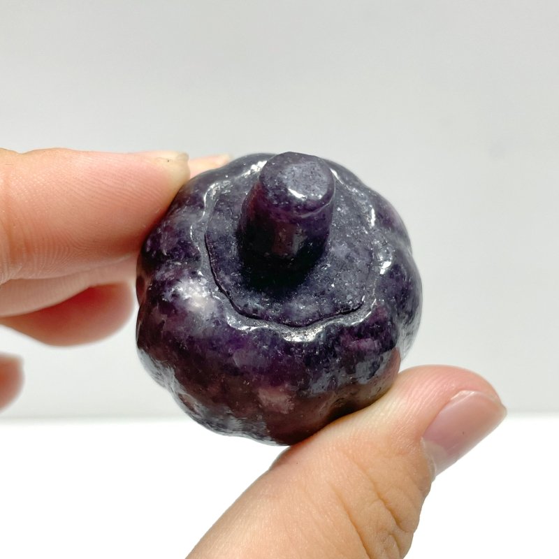 Deep Purple Lepidolite Pumpkin Carving Wholesale - Wholesale Crystals