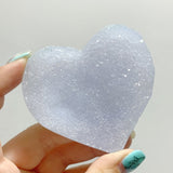 Druzy Blue Chalcedony Heart Wholesale - Wholesale Crystals