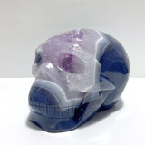 Druzy Geode Amethyst Mixed Agate Large Skull Carving - Wholesale Crystals