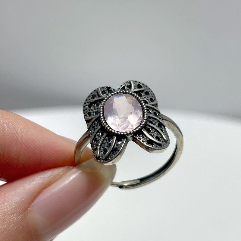 #E2 Silver Rings Wholesale Sunstone Garnet Moonstone Labradorite Rose Quartz - Wholesale Crystals