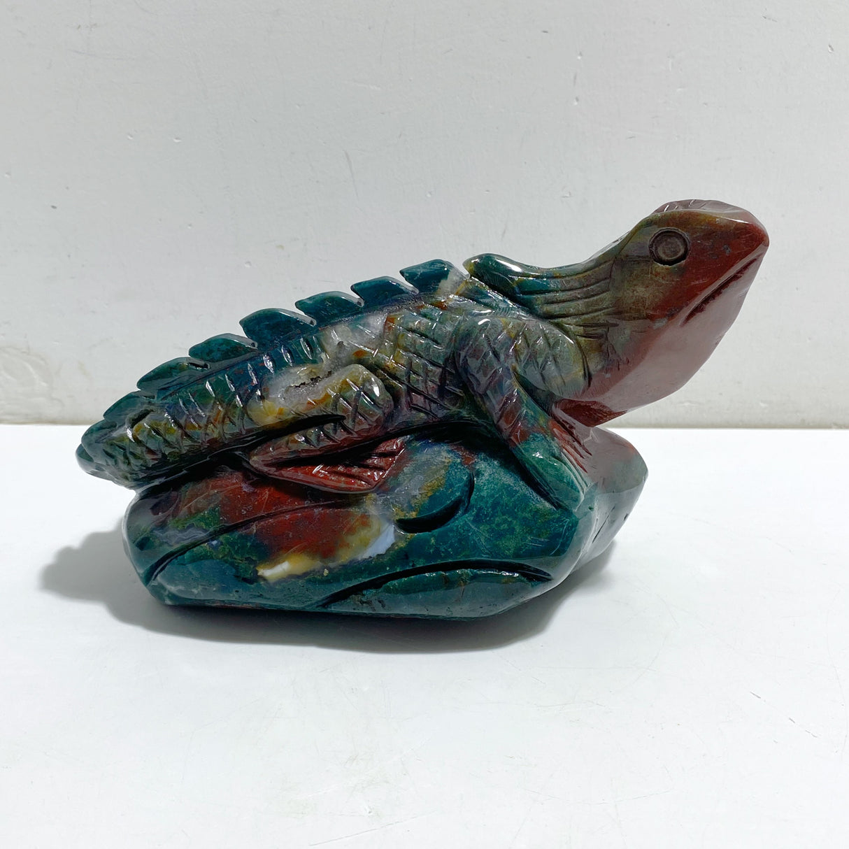Large Ocean Jasper Lizard Carving