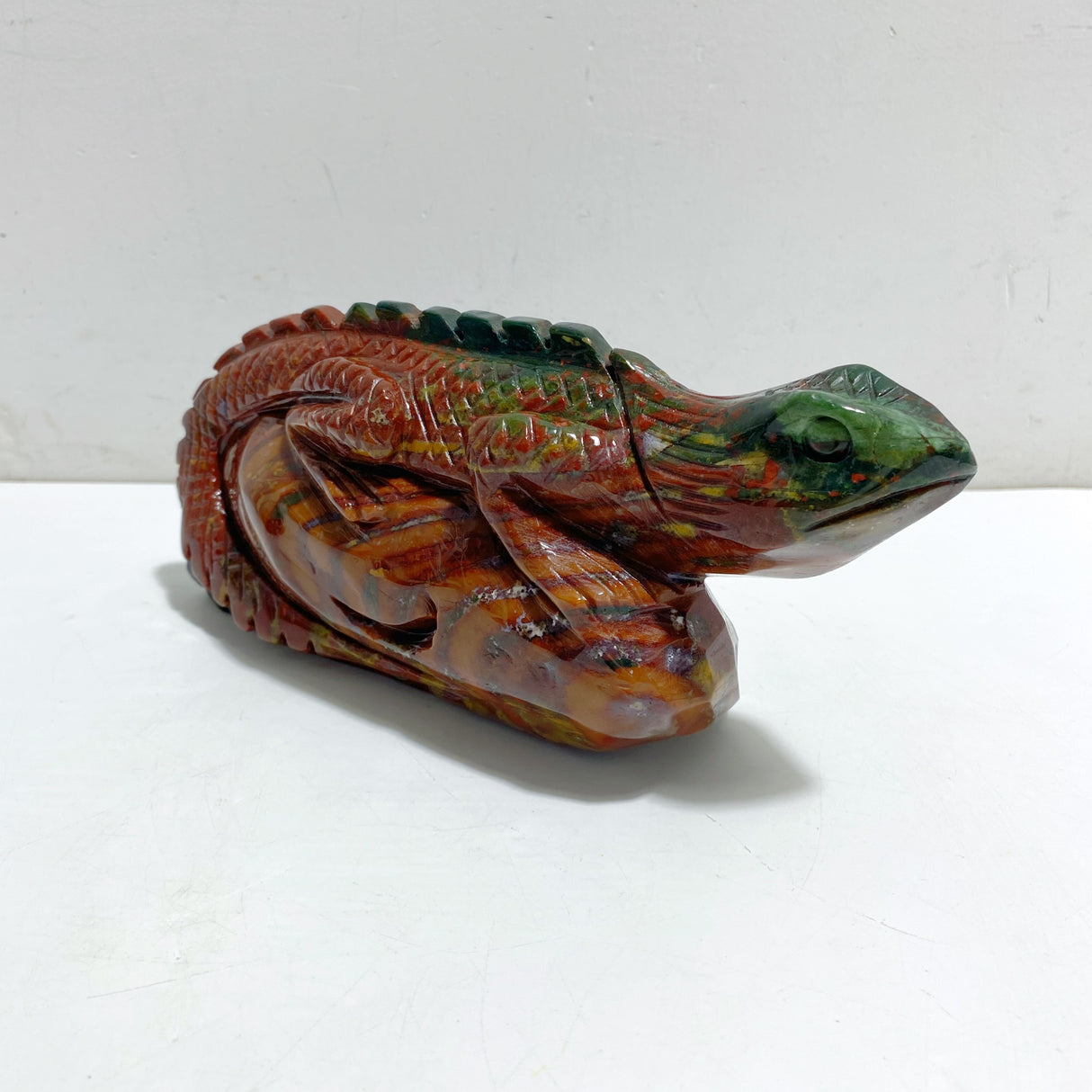 Large Ocean Jasper Lizard Carving #3