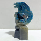 Unique Trolleite Flying Dragon With Castle Carving