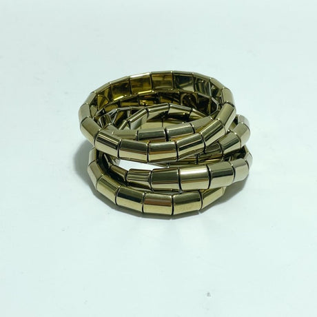 Electroplating Hematite Bracelets Bamboo Shape Wholesale - Wholesale Crystals
