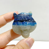 13 Pieces Trolleite Stone Tiger Head Carving Closeout