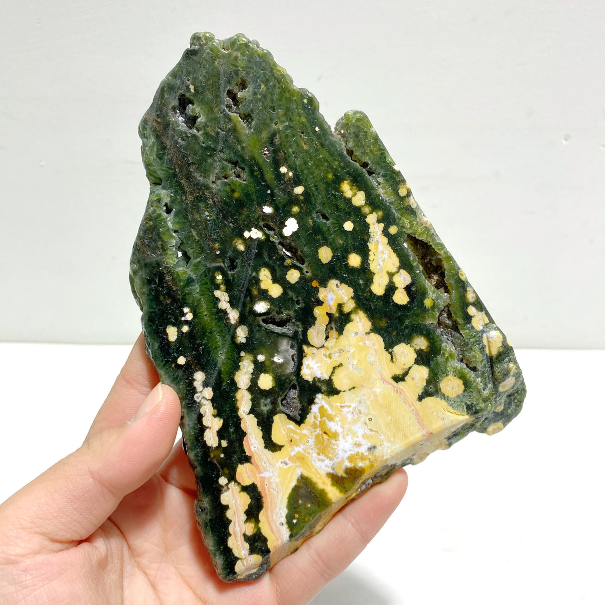 Unique 8th Vein Ocean Jasper Slab With Stand #6