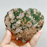 13 Pieces Large Rainforest Jasper Heart #3