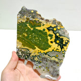 Unique 8th Vein Ocean Jasper Slab With Stand #1