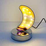 Beautiful Fluorite LED Table Lamp Moon Shape