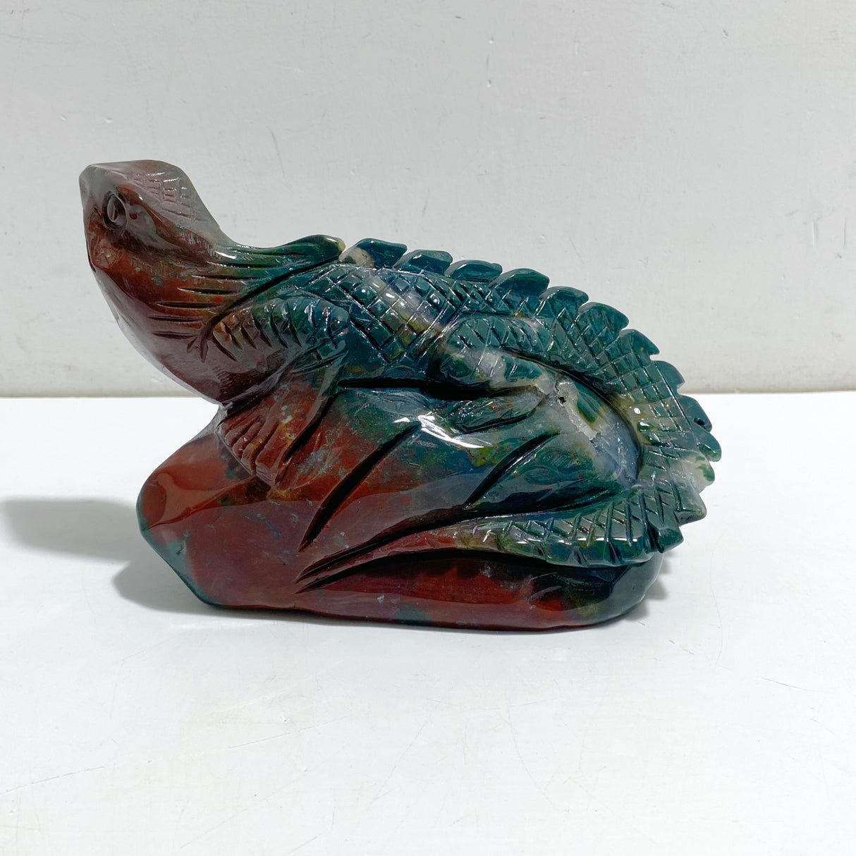Large Ocean Jasper Lizard Carving