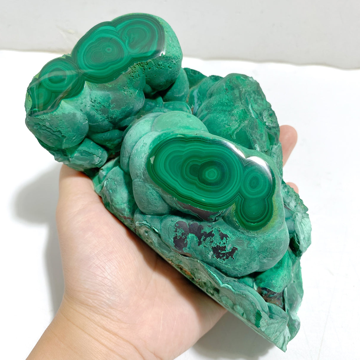 Unique Malachite Specimen With Stand