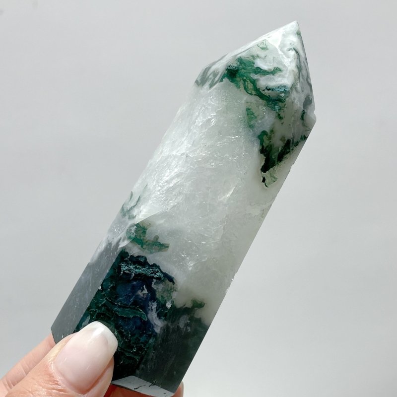 Fat Moss Agate Points Tower Wholesale - Wholesale Crystals