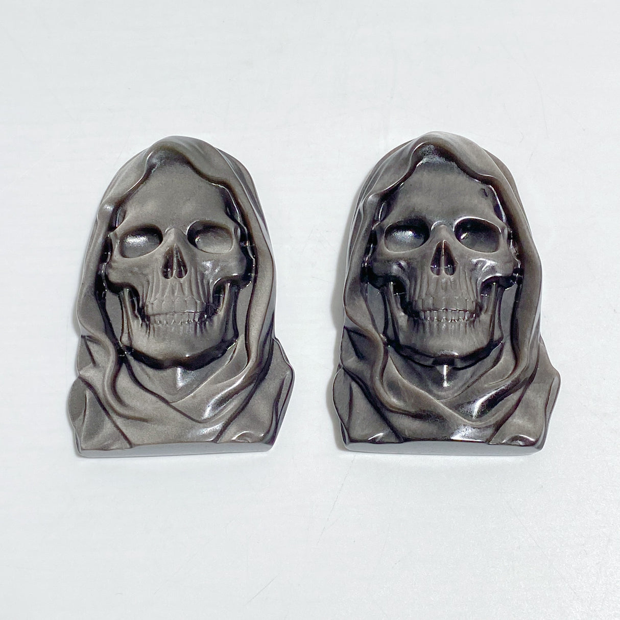 Silver Sheen Obsidian Skull Carving Wholesale