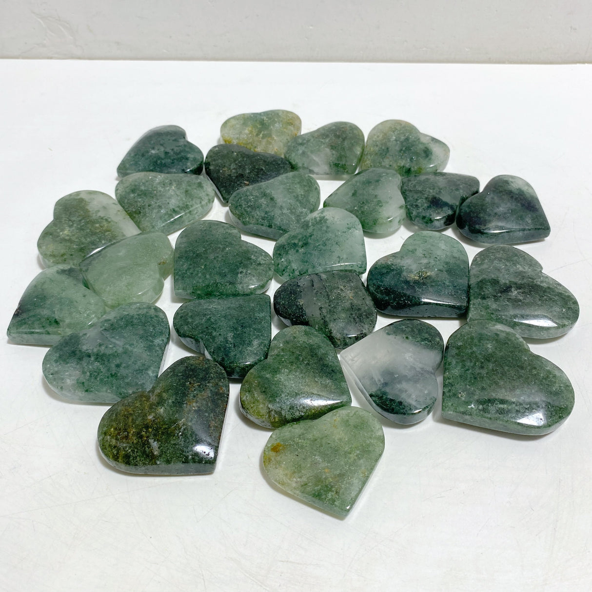 Green Mica Mixed Quartz Heart Wholesale