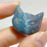 Trolleite Stone Cat Head Carving Wholesale