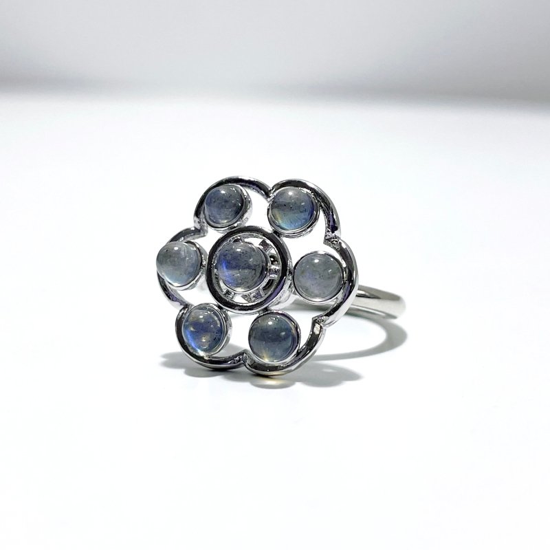 Flower Shape Labradorite Rotatable Ring Crystal Wholesale - Wholesale Crystals