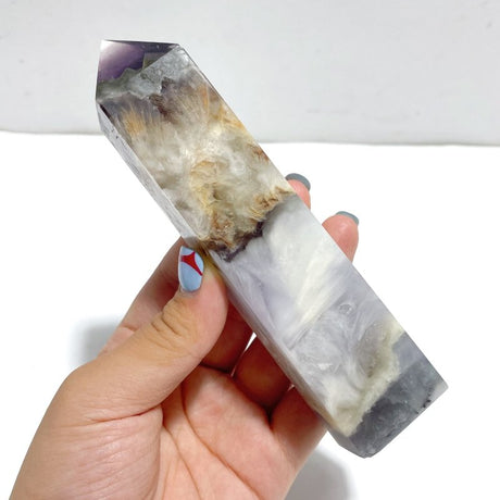 Fluorite Mixed Pyrite Four - sided Point Wholesale - Wholesale Crystals