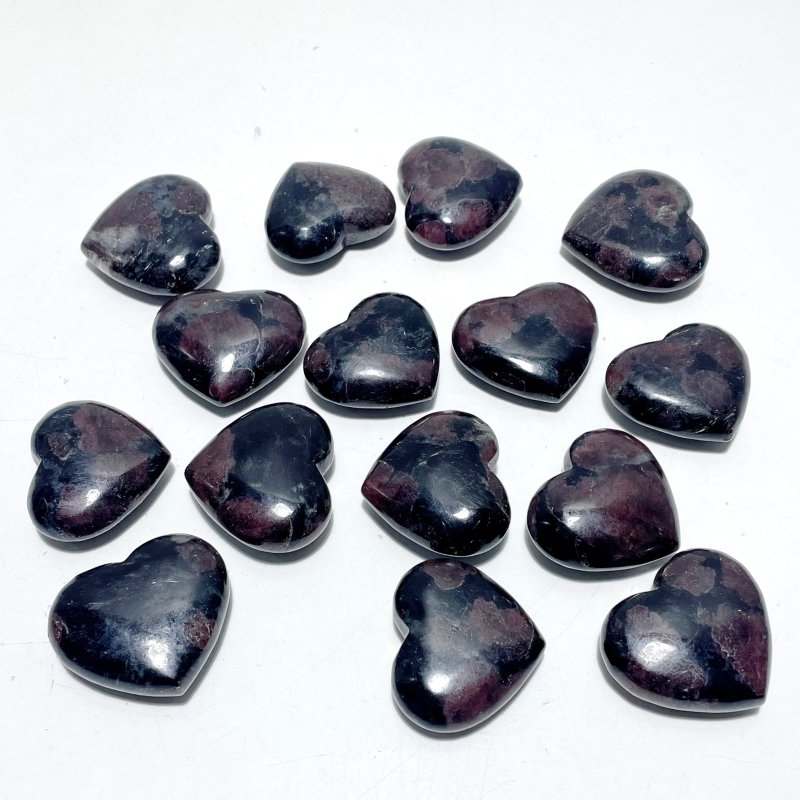 Garnet Mixed Astrophyllite Heart Wholesale - Wholesale Crystals