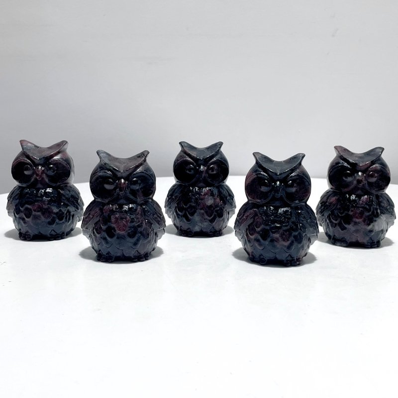 Garnet Owl Carving Wholesale - Wholesale Crystals