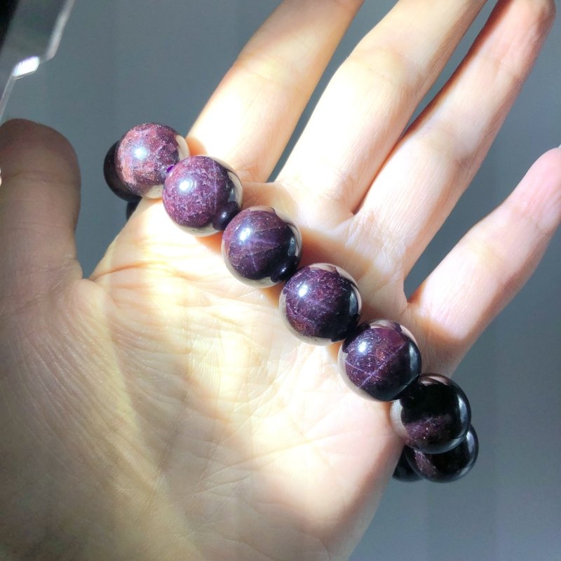 Garnet With Six Star Light Bracelets Wholesale - Wholesale Crystals