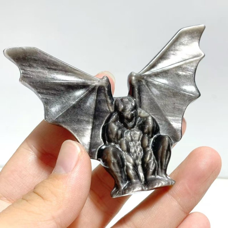 Gold Sheen Obsidian Silver Sheen Obsidian Gargoyle Wholesale - Wholesale Crystals
