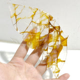 Golden Hematoid Quartz Fire Quartz Butterfly Wing Carving With Stand -Wholesale Crystals