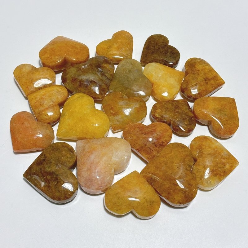 Golden Hematoid Quartz Fire Quartz Heart Shape Wholesale - Wholesale Crystals