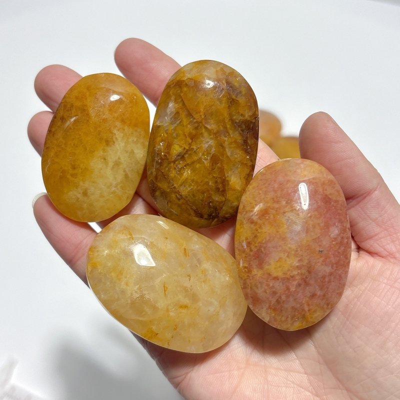 Golden Hematoid Quartz Fire Quartz Palm Wholesale - Wholesale Crystals