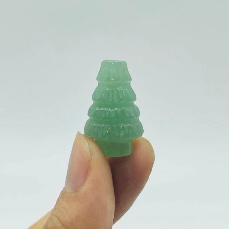 Green Aventurine Christmas Tree Carving Wholesale - Wholesale Crystals