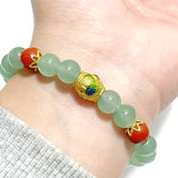 Green Aventurine Cinnabar DIY Bracelet Wholesale Original Design - Wholesale Crystals