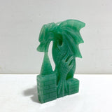 Green Aventurine Flying Dragon Castle Carving 4 -Wholesale Crystals