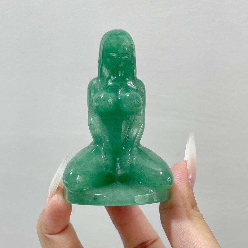 Green Aventurine Yoga Goddess Carving Wholesale - Wholesale Crystals